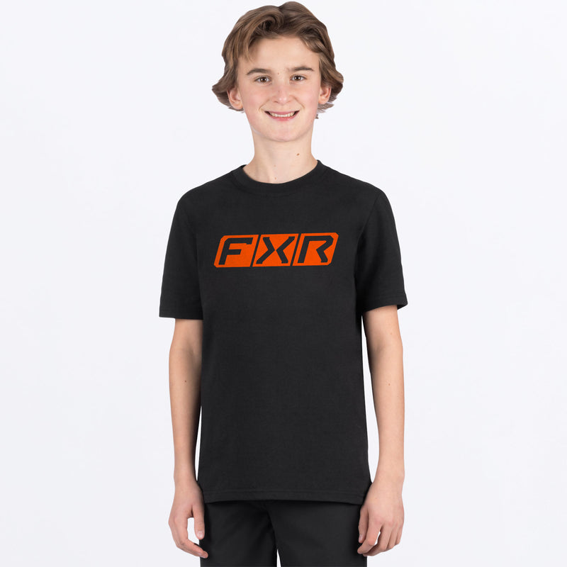 YthPitBoardPremium_T-Shirt_BlackOrange_SKU_262252-_1030_Front