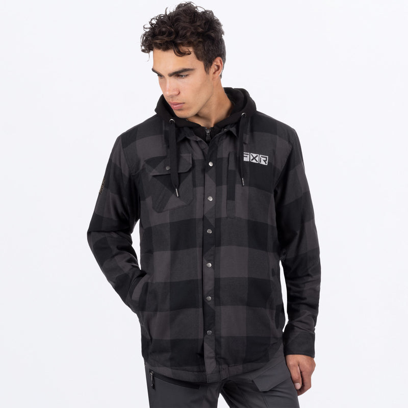 UnisexTimberInsulatedFlannel_Jacket_CharcoalBlack_SKU_231117-_0810_Front